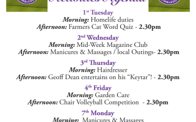 July 2025 – Activities Agenda – Lyndhurst
